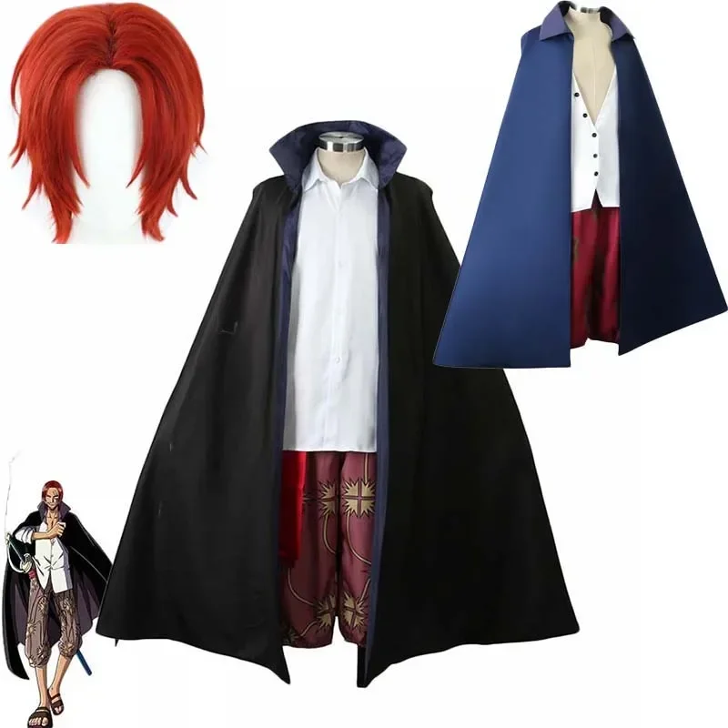 

Shanks Cosplay Costume Anime Shanks Cosplay Costume Wig Cloak Shirt Pants Kimono Outfits Cartoon Uniform Halloween Costumes Men