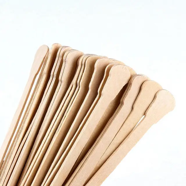 Wax Sticks For Hair Removal Waxed Hair Removal Natural Birch Applicator  Fan-Shaped Design Hair Removing Supplies For Beard - AliExpress