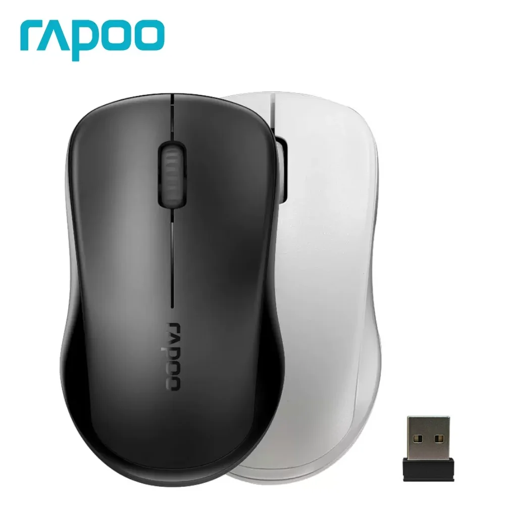 Rapoo 1680 Mouse Wireless 2.4G Mouse Ergonomico Portatile 3 Pulsanti Mouse Silenzioso Per Computer Portatile Pc Windows Mac Office