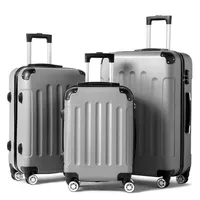Ensemble de bagages 3 pièces, valises légères de voyage avec roulettes, serrure TSA et coin rigide, ensembles de bagages de voyage familial 6