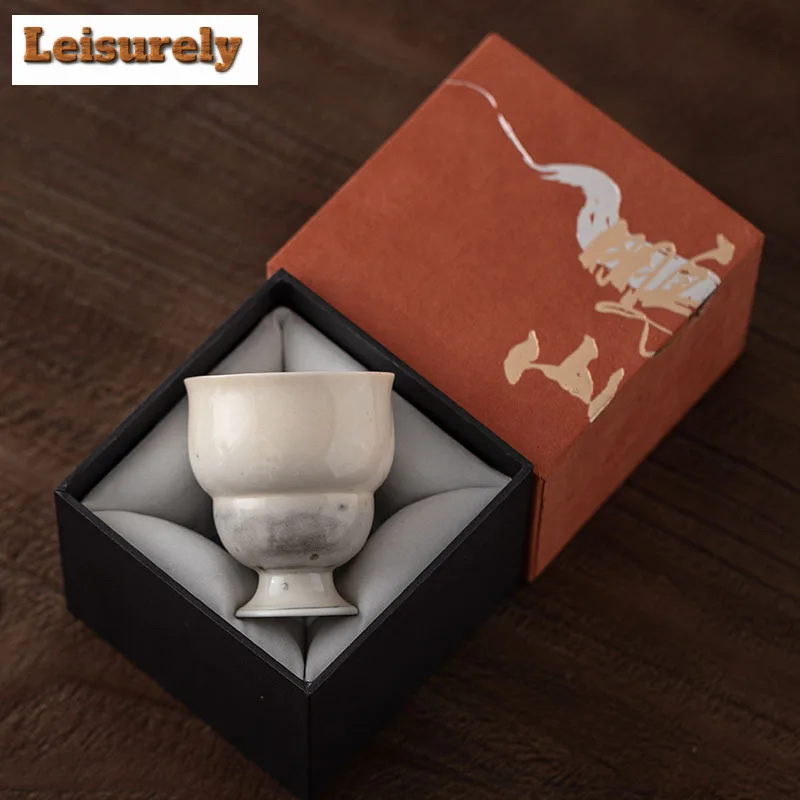 100ml Ink Painting Gourd-shaped Teacup Ancient Tea Bowl Tea Cup Set Tea-tasting Fragrance Cup Jianzhan Master Cups Teaware Craft