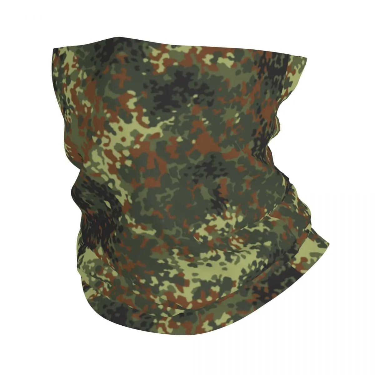 Bandana Scarf Bandana Neck Warmer Camo Scarf Flecktarn Camo Bandana Neck Gaiter Windproof Face Scarf Cover Men Women Woodland Camouflage Headwear Tube Balaclava