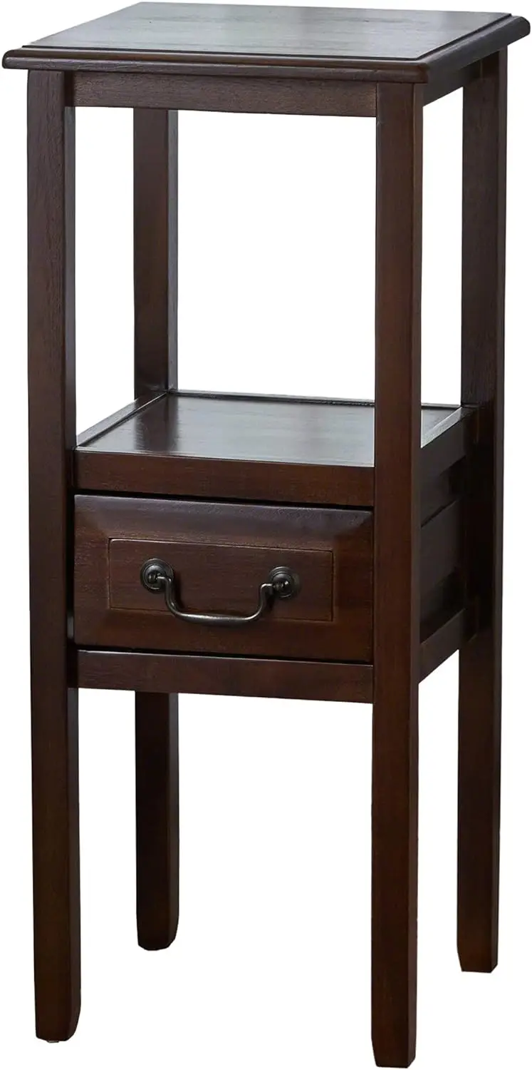 

Acacia Wood Accent Table, Brown Mahogany 13 in. x 13 in. x 30 in. Consolas Console Consolas Console