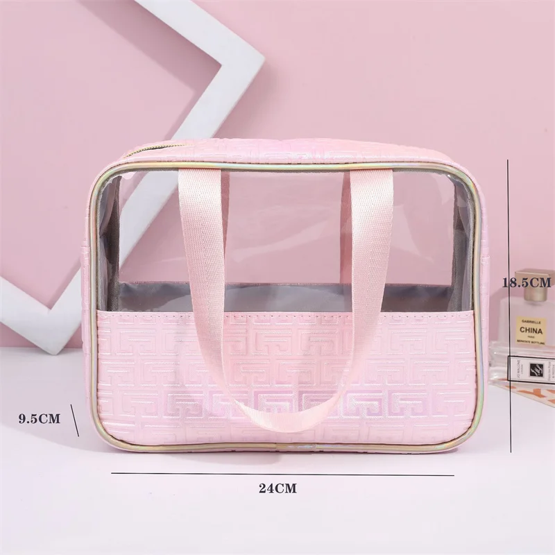 Washroom Storage Bag Laser Colorful Swimming Bath Storage Bag Large Capacity Waterproof Transparent Handheld Portable Large Capa 5