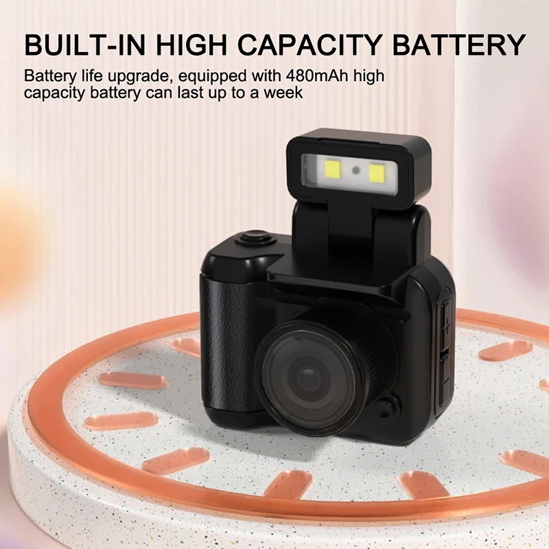 Mini Monoreflexes Style Camera Cmos With Flash Lamp And Battery Dock Portable Vi