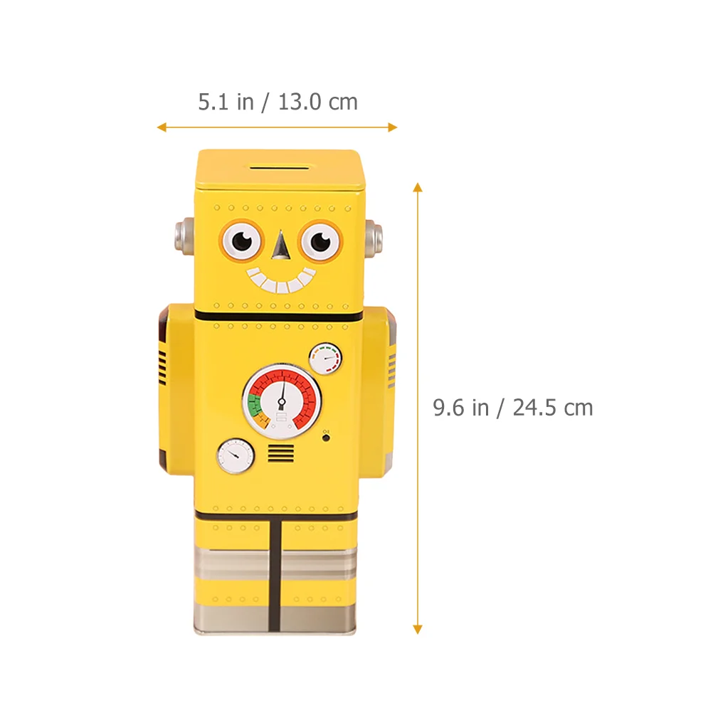 Yellow Robot Tin Piggy Bank For Girls Piggy Bank Girls Saver Children Toy Money Storage Home Decor Gift Idea 6