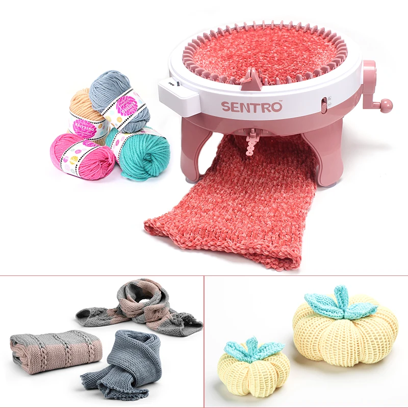 40/48Needle Knitting Machine Fabric Creation Dual Knit Loom Kit Stylish Hat Scarves Sock Ideal DIY Gift for Craft Lovers knitting supplies,knitting needles,knitting material,knitting loom,knitting pattern cards,knitting board,knitting machine