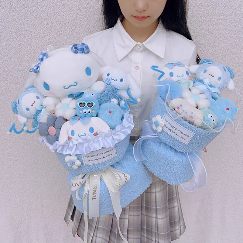 

Sanrio Cinnamoroll Kuromi Plushies женское украшение для комнаты, подарок на День святого Валентина для дня рождения девушки