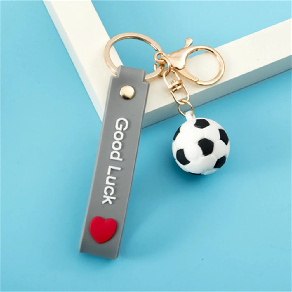 Sports Style Volleyball Football Basketball Pendant With Keyring