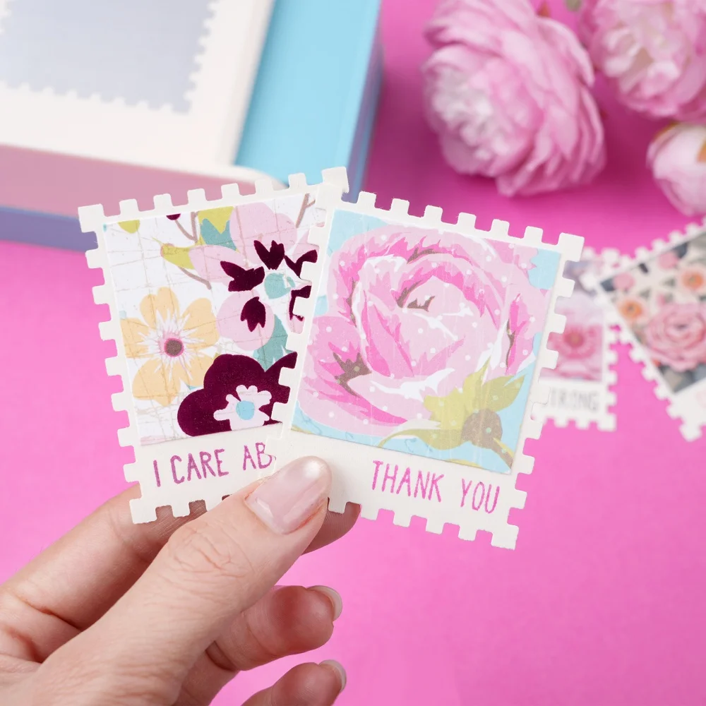 2.5X2.1인치 초대형 우표 펀치 DIY 공예용 종이 펀칭 도구 (스크랩북킹, 카드 제작, 사진 앨범 장)