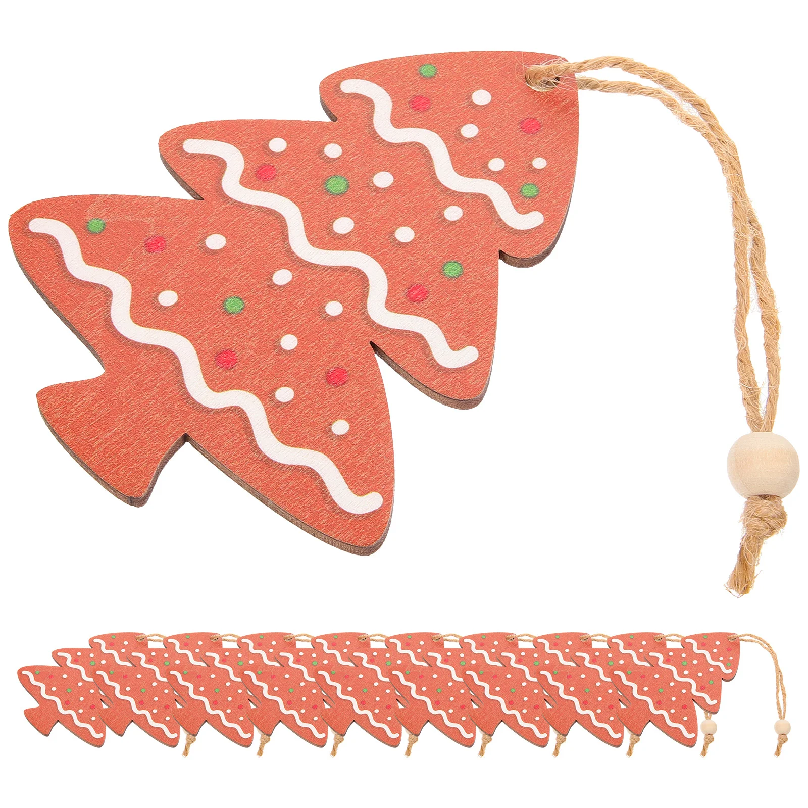 

10Pcs Christmas Wood Cutouts Wood Hanging Ornaments Xmas Decoration Xmas Tree Hanging Decors