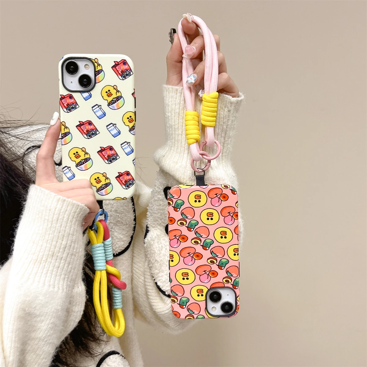 Duckling Pattern Magnetic Two-in-One Film Protective Case for iPhone