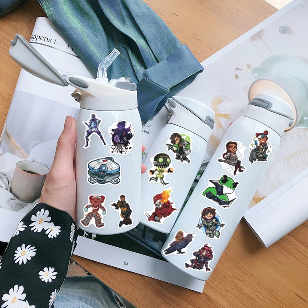 50PCS/Pack Game Apex Legends Stickers Graffiti Decals For Kid Toys Skataboard Suitcase Motorcycler Room Wall Cartoon Mini Paper