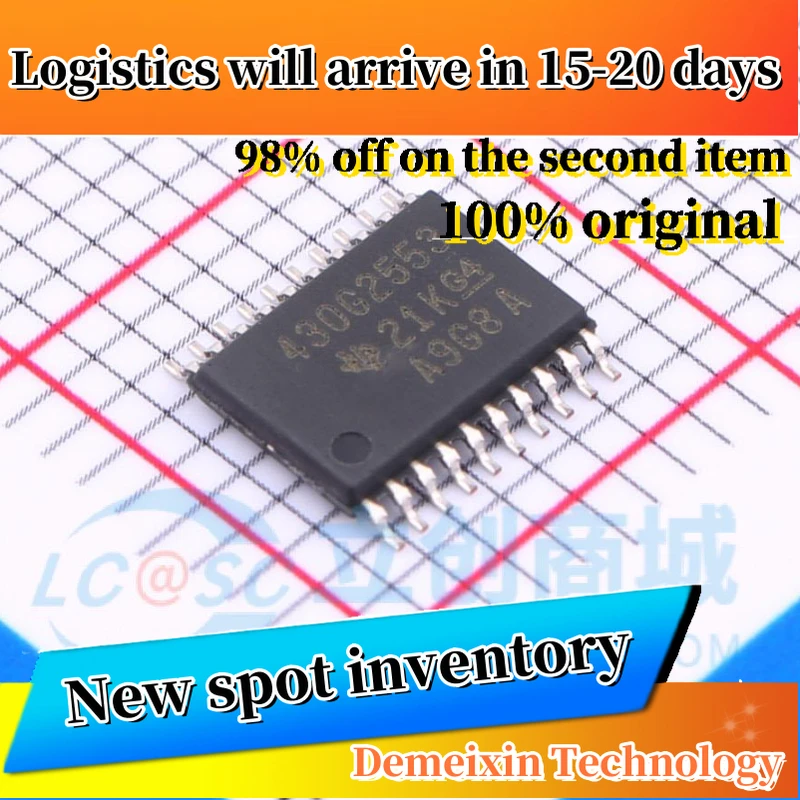 10PCS  MSP430G2553IPW20  MSP430G2553IPW20R logo 430G2553  TSSOP20 100% original inventory