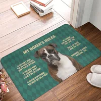 Hot-selling Flannel Doormat Boxer Boxer Floor Mat 3D Printed Animal Dog Carpet Home Decoration 40x60cm 1