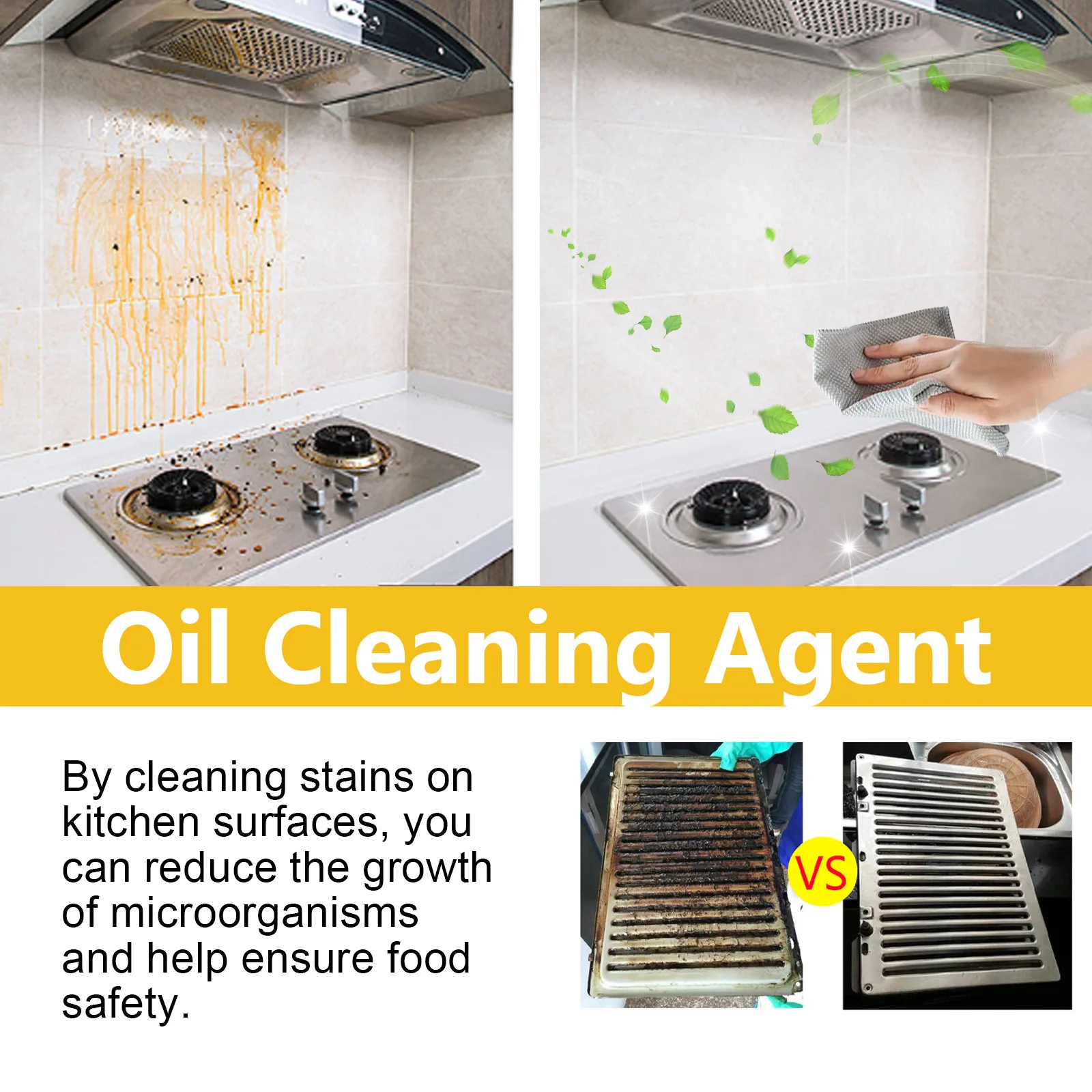 Heavy Oil Cleaning Foam Stubborn Grease Grime Remover Range Hood Degreaser Stove Oven Cleaner Kitchen Multifunction Bubble Spray