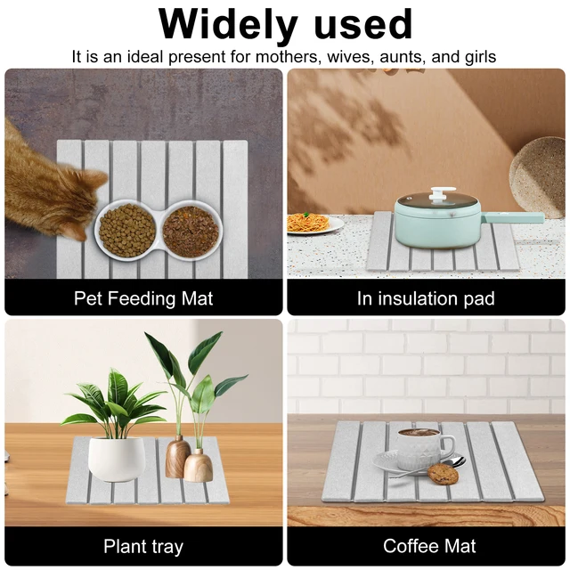 Foldable Stone Kitchen Drying Mat – Absorbent & Non-Slip 5