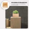 4 Pcs Lidless Storage Boxes Handicraft Wooden Boxes Small Crates Unfinished Wood Crate Jewelry Gift Boxes Containers Display 4