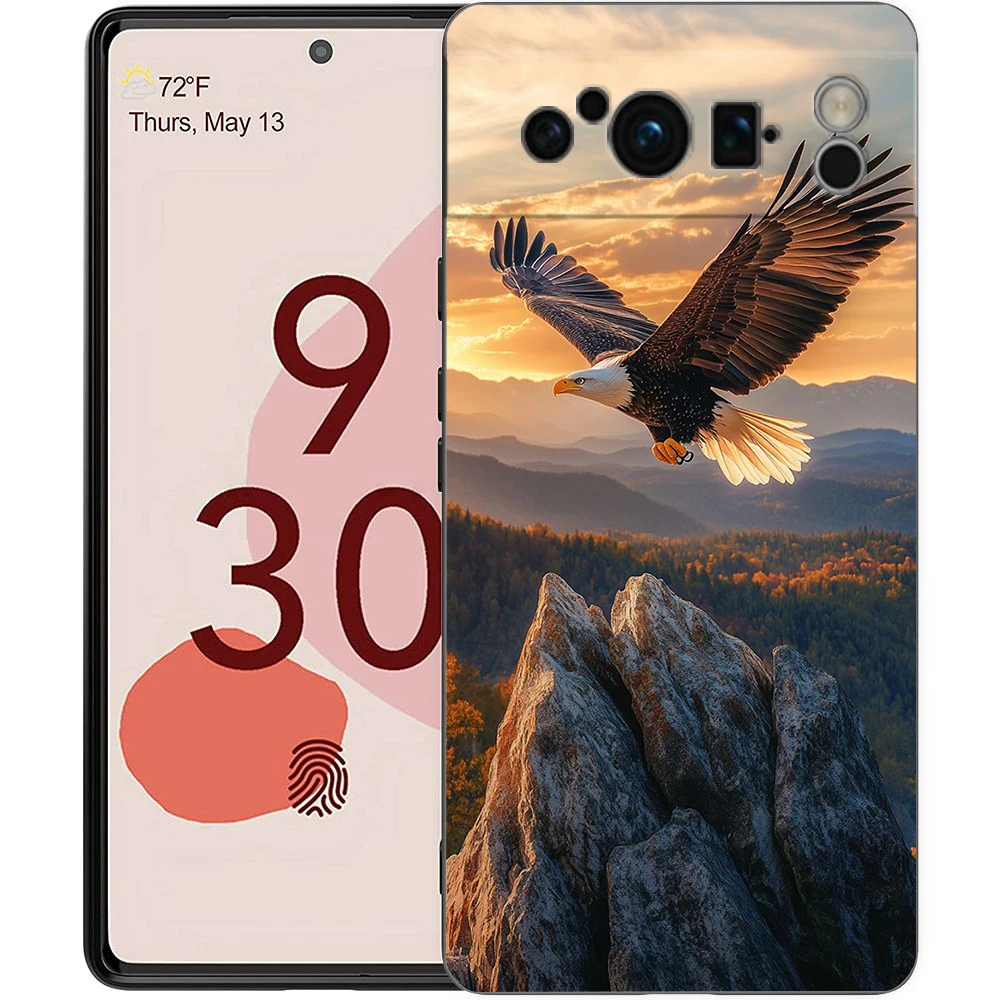Eagle Design Shockproof TPU Black Phone Case