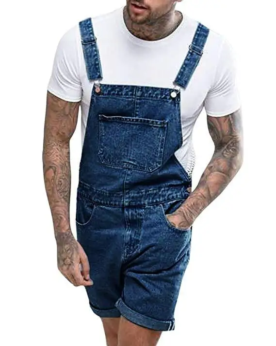Summer Men's Denim Shorts Streetwear Brace Jeans denim shorts summer jeans shorts