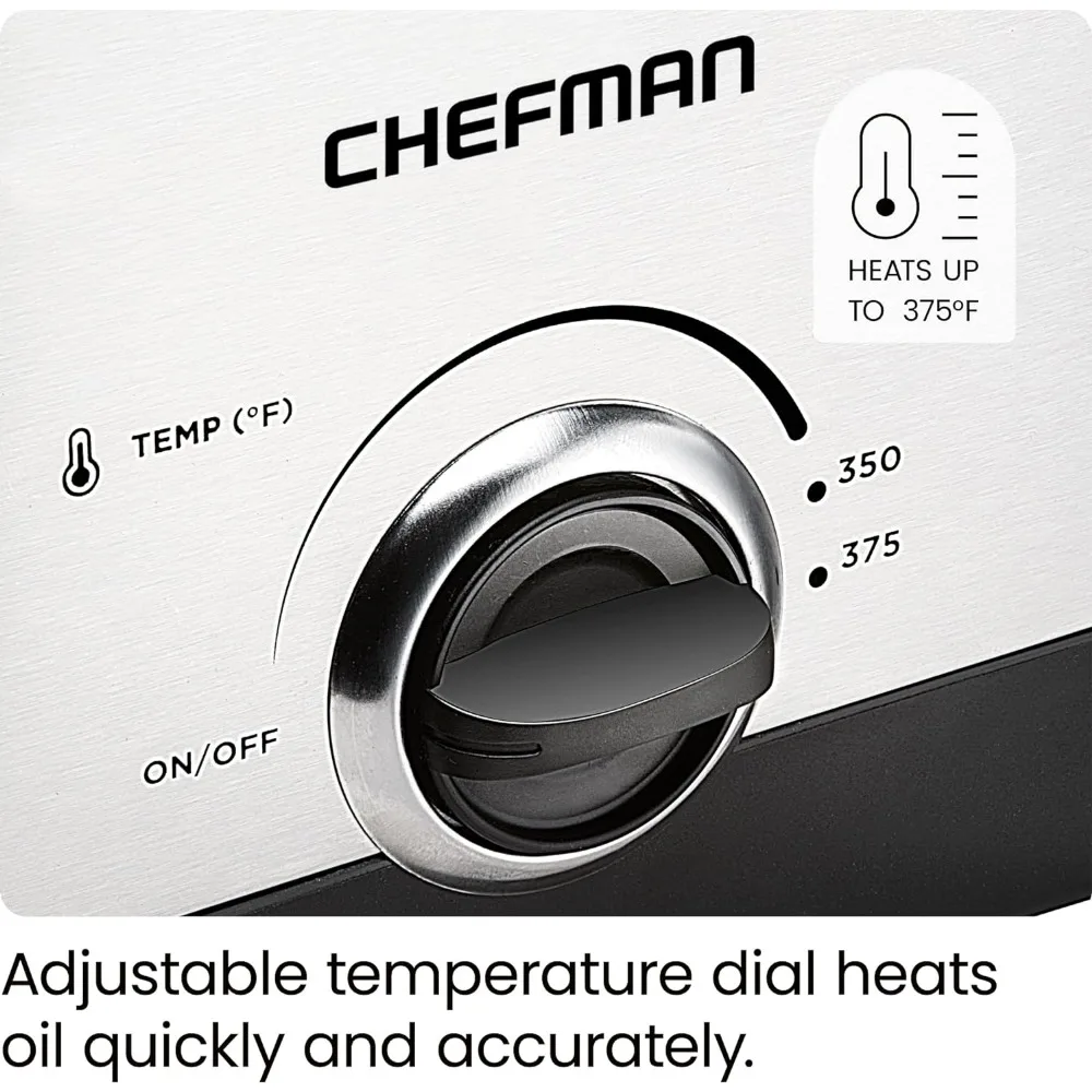 Electric Deep Fryers, Basket with A 1.6-Quart Capacity, Easy-View Window Adjustable Temp Control,1.5 Liter, Electric Deep Fryers