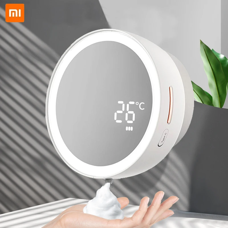 

Xiaomi mijia 2 in 1Soap Dispenser with Mirror Automatic Soap Dispenser USB Rechargeable Infrared Induction Foam Soap Dispen