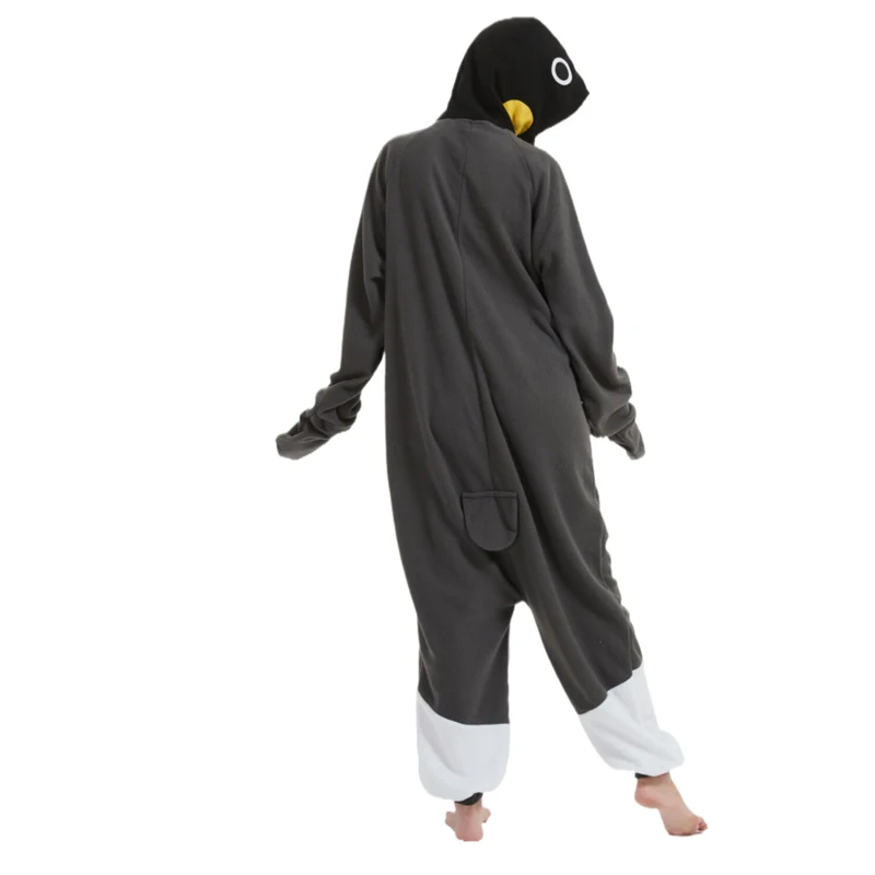 Adult unisex animal pengu cosplay game costume kigurumi one piece pajamas halloween christmas party hooded cartoon pajamas