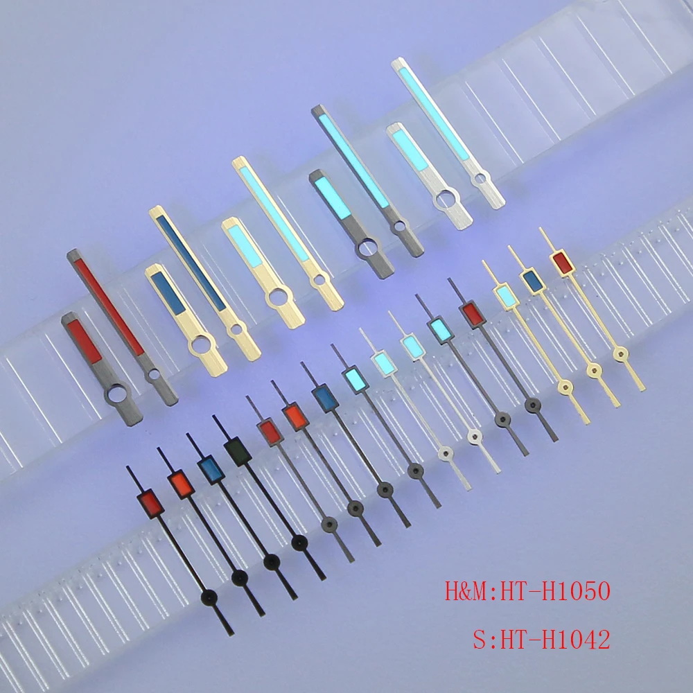 1050 Watch Modify Parts Brushed Top Face Two Side Shiny 3 Face Super C3 Green Luminous Fit NH34 35 36 38 70 Movement Watch Hands