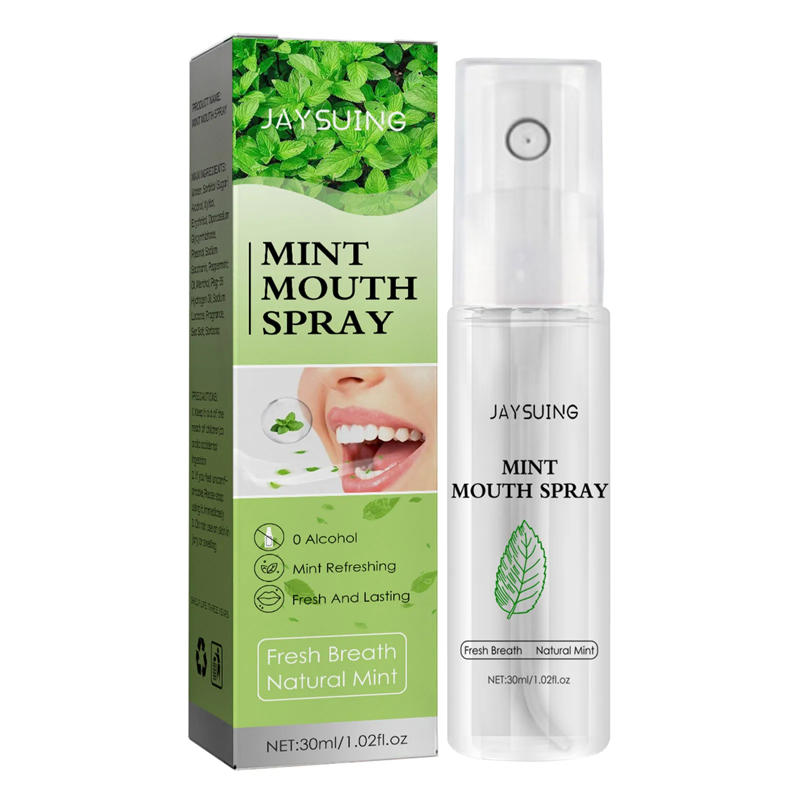 30mlMintMouthSprayCleansTheMouthRemovesSmokeSmellRemovesBadBreathAirFreshener