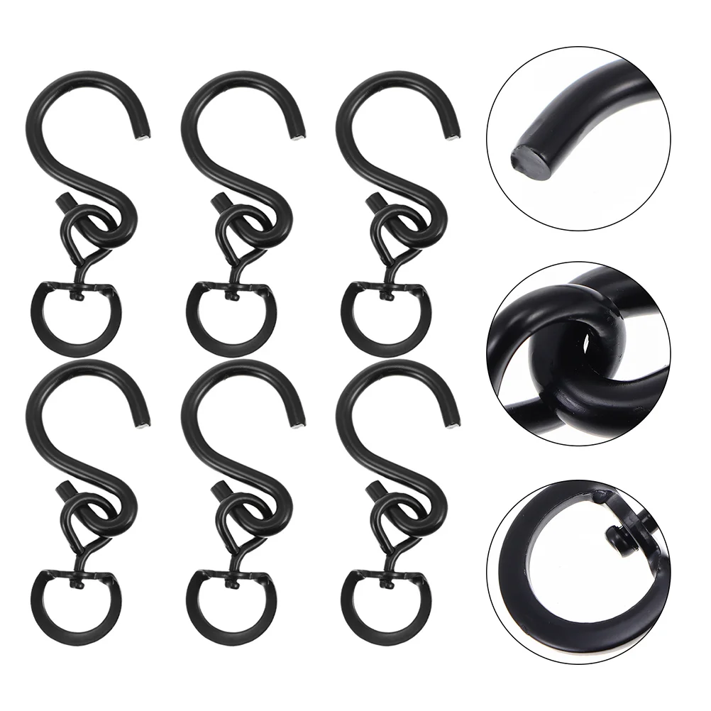 

6 Pcs Plant Hanger Rotatable Clasp Hanging Hooks Flowerpot Rings Swivel Hangers Basket Container Garden Planter for