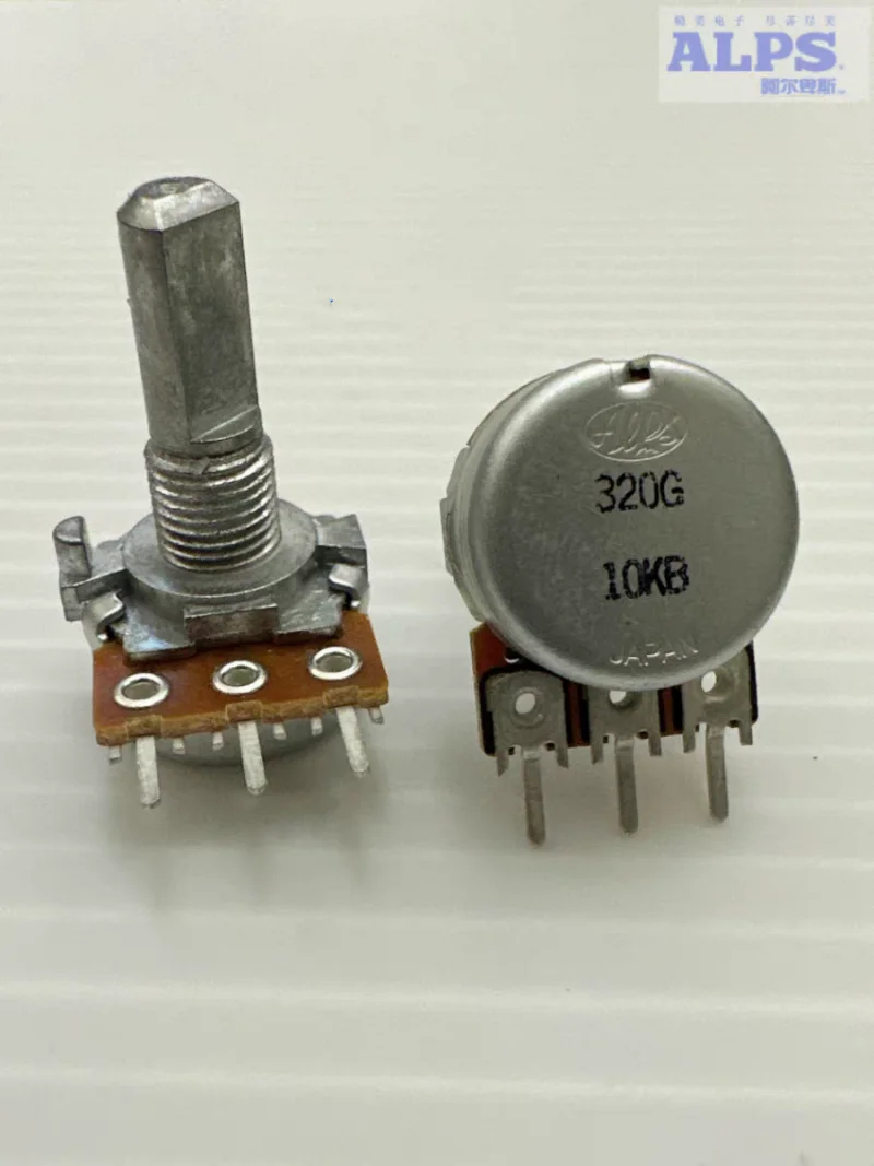 1pcs Single loop rotary potentiometer RK16 B10K 3Pin shaft length 20mm Audio volume adjustment