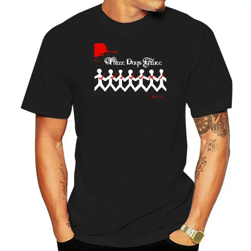 

Three Days Grace Riot Album Logo Men'S Black T-Shirt Size S-2Xl Free Style Tee Shirt