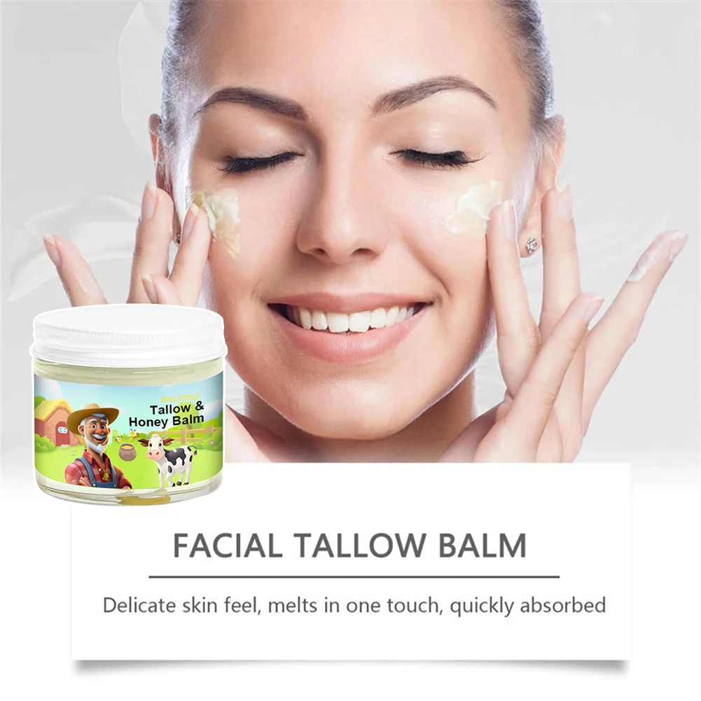 60ml Tallow Honey Balm Skin Face Moisturizer Skin Firming Increase Facial Elasticity Nourishing Smooth Face Cream Body Lotion