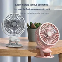Electric Mini Hand Clip Fan USB Rechargeable Table Fan Clip-on Type Portable Mini Desk fans Air Conditioner Hanging Fan Bedroom 1