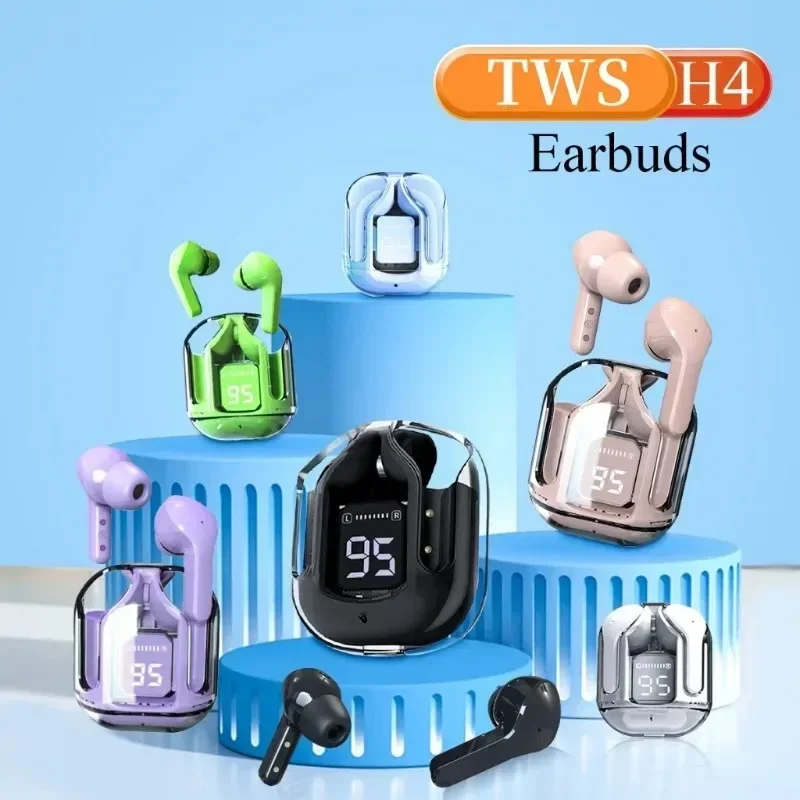 Wireless Bluetooth Headphones Wireless Bluetooth 5.3 Headset T2 TWS Headphones ENC Headphones LED Power Digital Display Stereo Sound Earphones for Sports