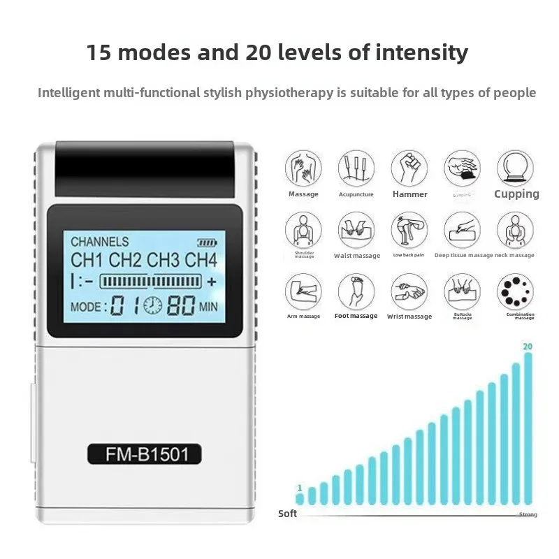 New Needle and Thread Style Socket Sticker 36 Mode Charging Pulse 7000 Therapy Massager Tens Muscle Stimulator