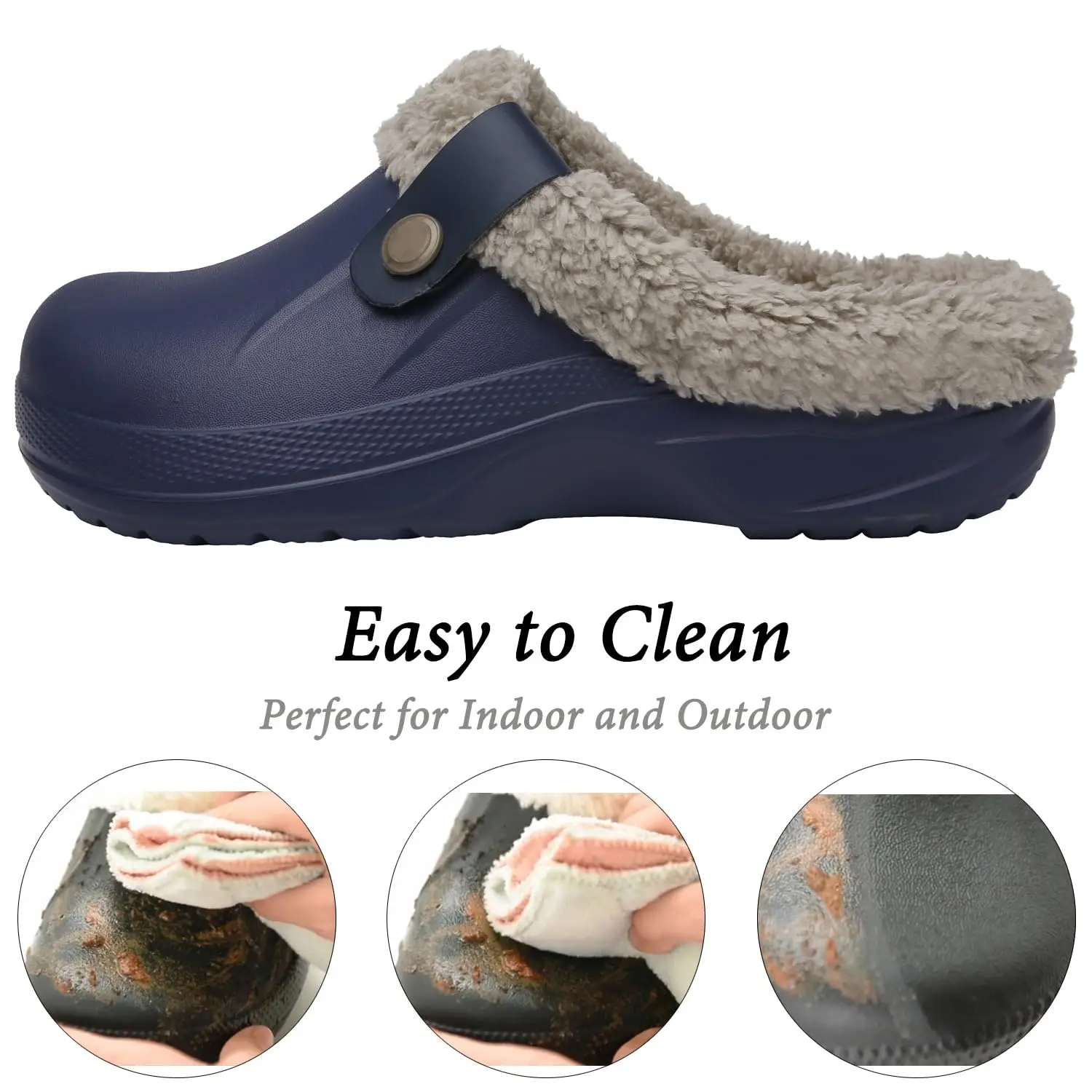 Gacimy Herren Klassische Plüschhausschuhe Mit Memory Foam Sohle_voghion.com