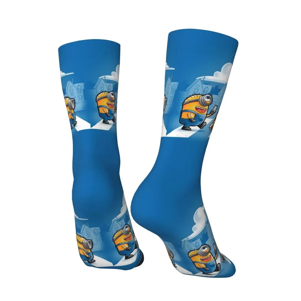 Custom Cool Print M- Minions Cartoon Socks for Women Men Stretchy Summer Autumn Winter M- Minions Bananas Crew Socks 174 S7b6a89ebf7844846a5fc8a8b2f12f3c19