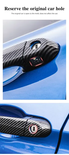 Carbon Fiber Smart Door Handle Cover Fit for Suzuki Swift Maruti