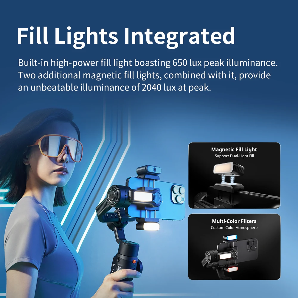 Handheld Gimbal Stabilizer Gimbal Stabilizer Handheld Gimbal ZHIYUN Official SMOOTH 5S AI Tracking Handheld Stabilizer 3-Axis Smartphone Gimbal Outdoor Gimbals for iPhone 15 Pro Max Xiaomi
