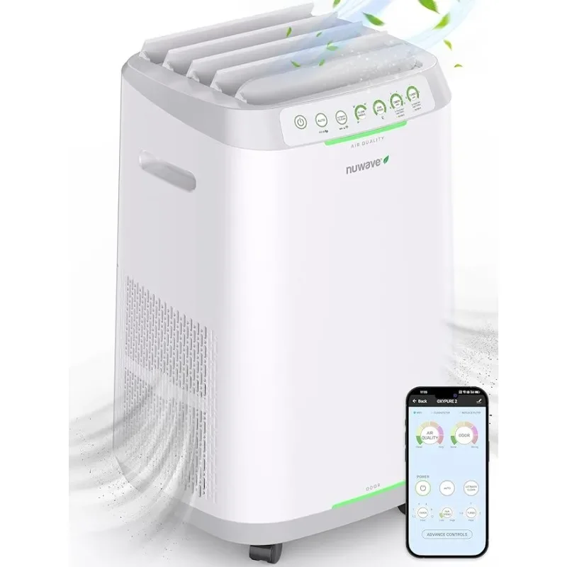 

Nuwave OxyPure ZERO умные очистители воздуха, нулевые отходы и нулевые фильтры замены, покрывает до 2002 кв. футов для дома, большой комнаты, спальни