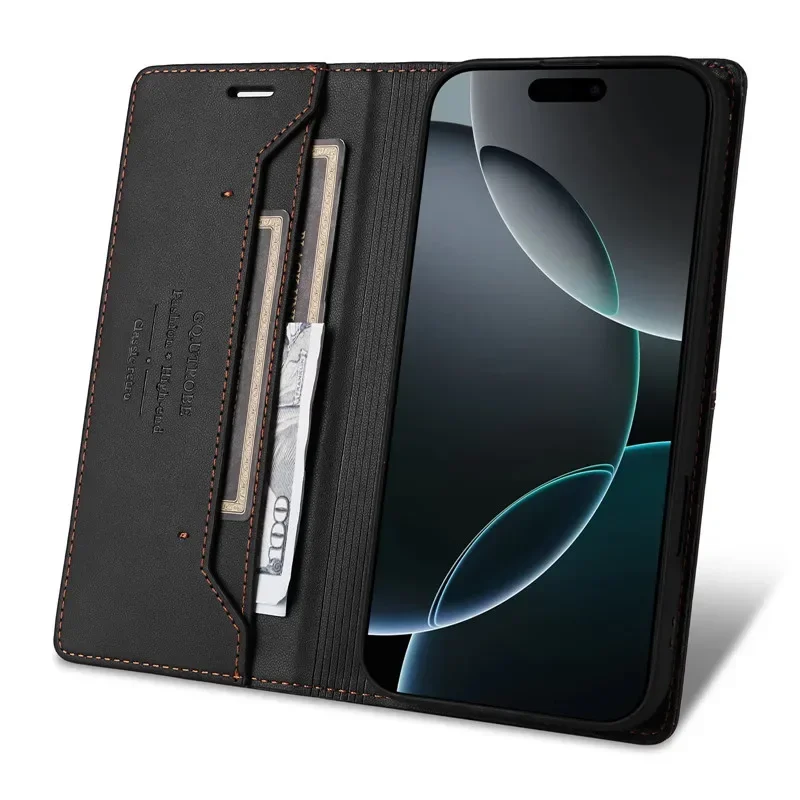 Premium Anti-Theft Leather Flip Wallet Phone Case