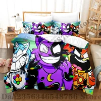 2024 Smiling Critters Bedding Set Single Twin Full Queen King Size Bed Set Adult Kid Bedroom Duvetcover Sets Anime Bed Sheet Set 1