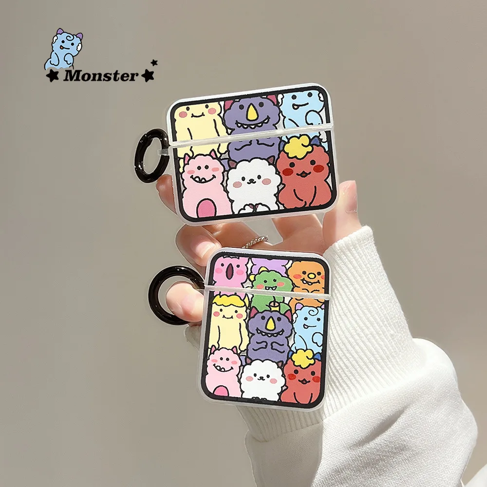 

Cartoon, Little Monster For Apple AirPods 1 2 pro Bluetooth Headphone Cover 3rd Generation Silicone Soft Cover Protective Case