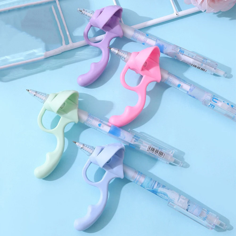 아동용 부드러운 인체 공학적 교실, 유치원 필기 연필 그립, 손가락 집 자세 교정 학습, 실용적인 4 개