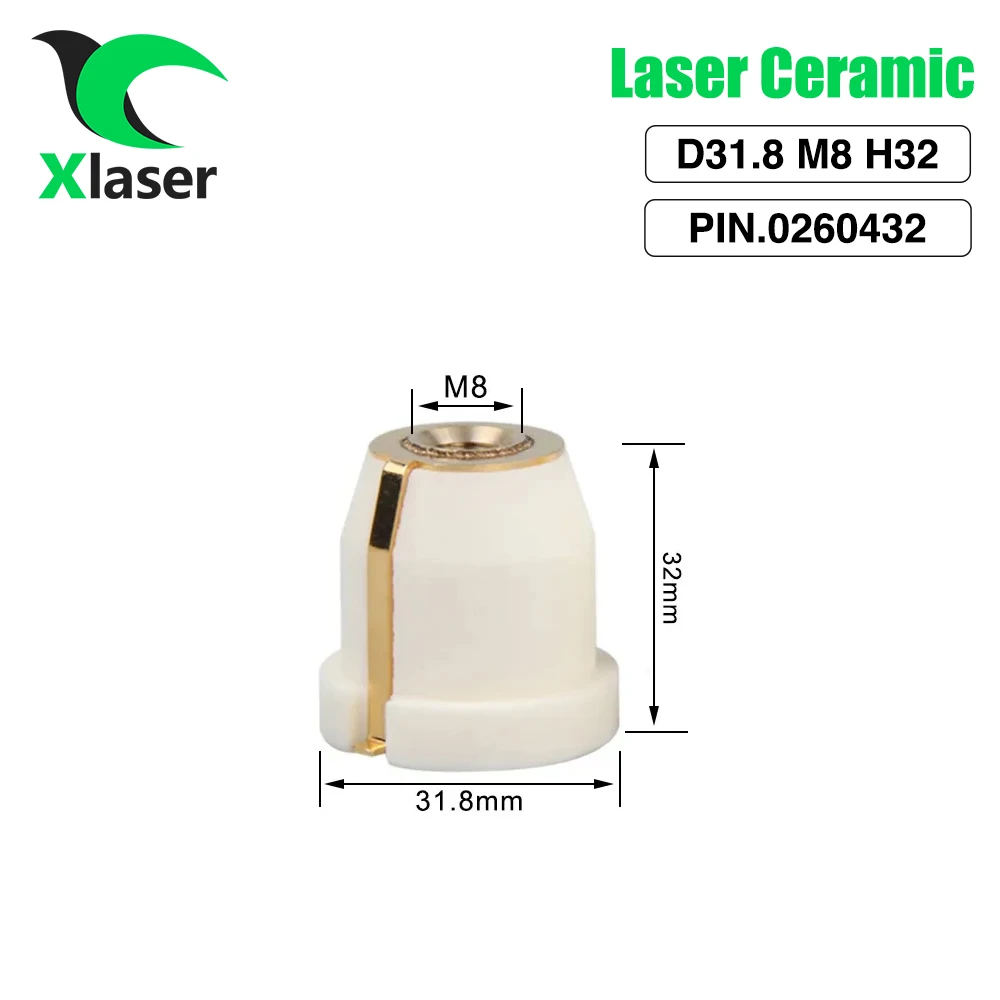 XLaser 섬유 레이저 절단 헤드용 고품질 레이저 세라믹 노즐 홀더 OEM PIN 254493 / 260432