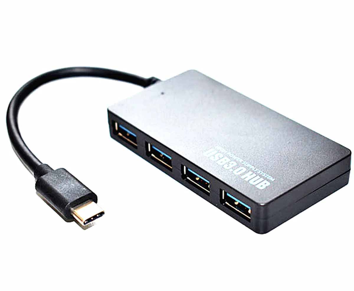 High Speed USB 3.0/Type-C Hub External 4 Ports Adapter Splitter USB Expander For Laptop PC Office Supplies