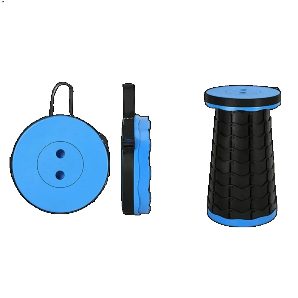 Folding Telescopic Storage Stool for Home Balconies Portable Outdoor BBQ Camping Fishing Stool Handheld Plastic Stool