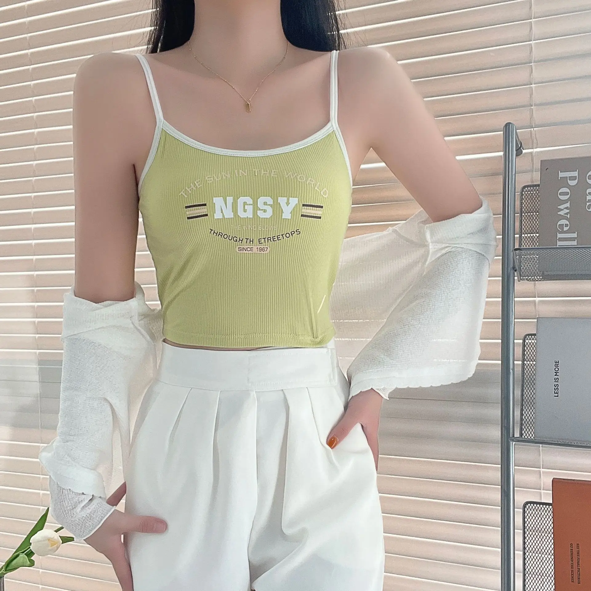 Description Picture 4 of itemWomen's Cotton Underwear Tube Tops Fashion Color Contrast Top Woman Steel Ring Free Cotton Brassiere Sexy Seamless Top Lingerie