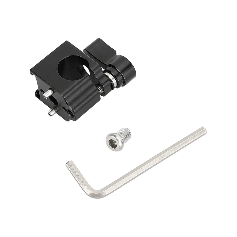 CAMVATE Morsetto Per Asta 15mm Con Testa A Sfera Orientabile 360° - Supporto Con Filettatura 1/4-20 Per Accessori, CNC Lavorato